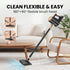 4-in-1 cordless vacuum cleaner, 50000RPM motor, 10000Pa suction, 180° rotating brush head, dual speed settings, lightweight and convenient./golden