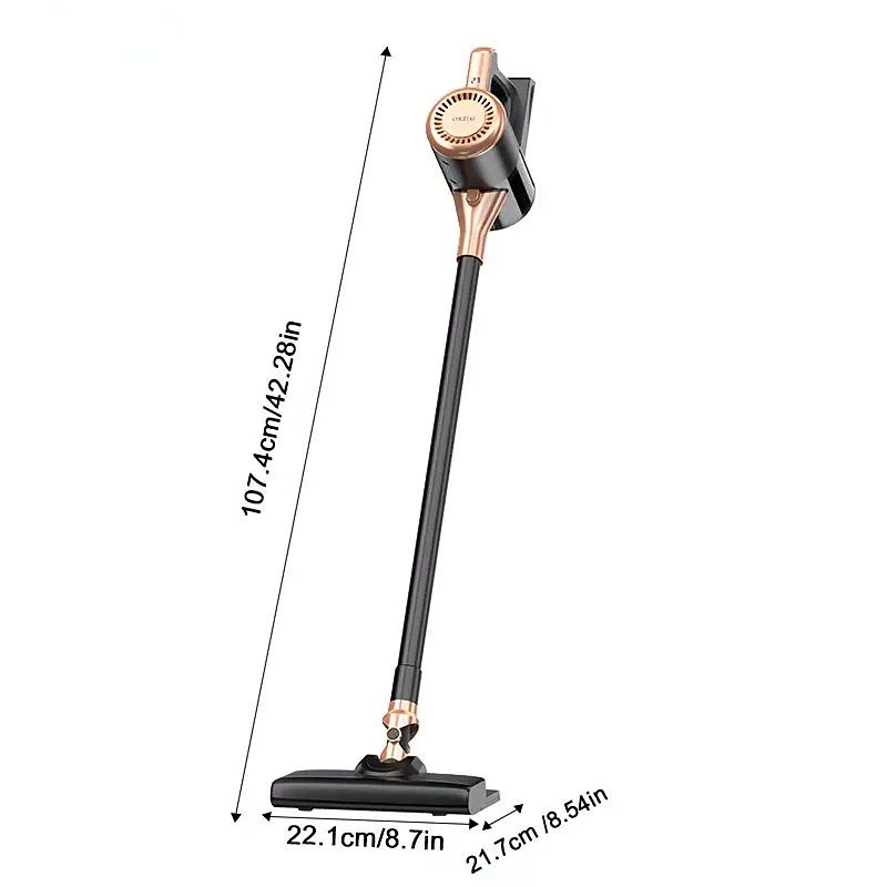 4-in-1 cordless vacuum cleaner, 50000RPM motor, 10000Pa suction, 180° rotating brush head, dual speed settings, lightweight and convenient./golden