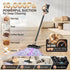 4-in-1 cordless vacuum cleaner, 50000RPM motor, 10000Pa suction, 180° rotating brush head, dual speed settings, lightweight and convenient./golden