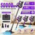 4-in-1 cordless vacuum cleaner, 50000RPM motor, 10000Pa suction, 180° rotating brush head, dual speed settings, lightweight and convenient./white