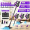 4-in-1 cordless vacuum cleaner, 50000RPM motor, 10000Pa suction, 180° rotating brush head, dual speed settings, lightweight and convenient./purple