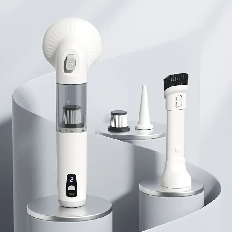 3-in-1 Pet Hair Vacuum: 37,000 RPM Powerful Suction, Vacuum & Brush Simultaneously, Low-Noise ABS Body to Reduce Stress, Type-C Fast Charging, All-in-One Grooming & Whole-Home Cleaning/yellow+white
