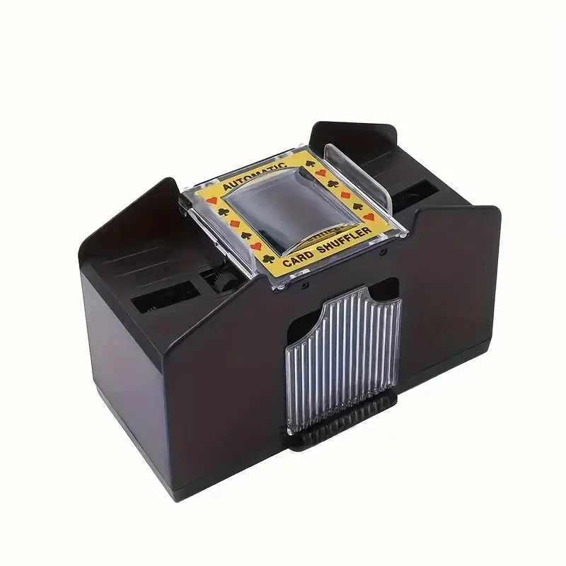Automatic Card Shuffler, Transparent Plastic One-Touch Shuffling, Family Game & Poker Essential, Ages 14+