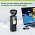 Full HD Handheld Action Camera with 16GB Memory, Portable Pocket Gimbal Camera for Outdoor Travel Vlogging, Featuring a Handheld Gimbal and 1.9-inch Screen.WHITE