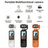 Full HD Handheld Action Camera with 16GB Memory, Portable Pocket Gimbal Camera for Outdoor Travel Vlogging, Featuring a Handheld Gimbal and 1.9-inch Screen.WHITE