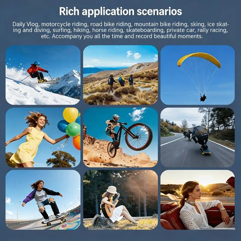 Full HD Handheld Action Camera with 16GB Memory, Portable Pocket Gimbal Camera for Outdoor Travel Vlogging, Featuring a Handheld Gimbal and 1.9-inch Screen.WHITE