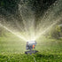 180° rotating 16-nozzle garden sprinkler, ground spike automatic irrigation, wide coverage even spray, 3-prong stable base, quick-connect easy installation, multi-sprinkler series connection, water-saving for lawn, garden, and vegetable watering.
