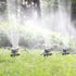 180° rotating 16-nozzle garden sprinkler, ground spike automatic irrigation, wide coverage even spray, 3-prong stable base, quick-connect easy installation, multi-sprinkler series connection, water-saving for lawn, garden, and vegetable watering.