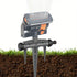 180° rotating 16-nozzle garden sprinkler, ground spike automatic irrigation, wide coverage even spray, 3-prong stable base, quick-connect easy installation, multi-sprinkler series connection, water-saving for lawn, garden, and vegetable watering.