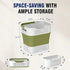 Multi-functional Folding Laundry Basket: Hassle-free Storage, One Basket for All Your Clothes Sorting。green