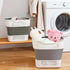 Multi-functional Folding Laundry Basket: Hassle-free Storage, One Basket for All Your Clothes Sorting。green