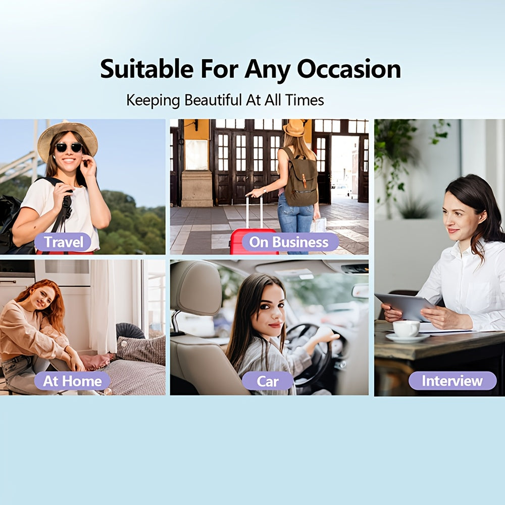 Wireless Hair Straightening Brush, Fast Heating, Women's Exclusive Styling Brush, Portable and Lightweight, Type-C Charging Port, Heat-Proof Design, USB Rechargeable.black