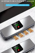 silver Rechargeable Vacuum Sealer with USB Port, designed for preserving food in both dry and wet environments, equipped with an LED screen, ideal for travel and camping.