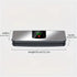 silver Rechargeable Vacuum Sealer with USB Port, designed for preserving food in both dry and wet environments, equipped with an LED screen, ideal for travel and camping.