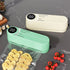 Beige. USB Rechargeable Portable Vacuum Sealer, suitable for vacuum packing snacks, meat, fruits, and vegetables for food preservation.