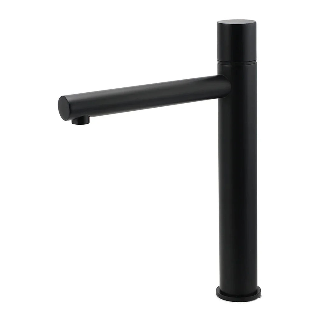 Cheston Matt Black Basin Mixer Tap 5‑Star WELS Brass WaterMark Certified