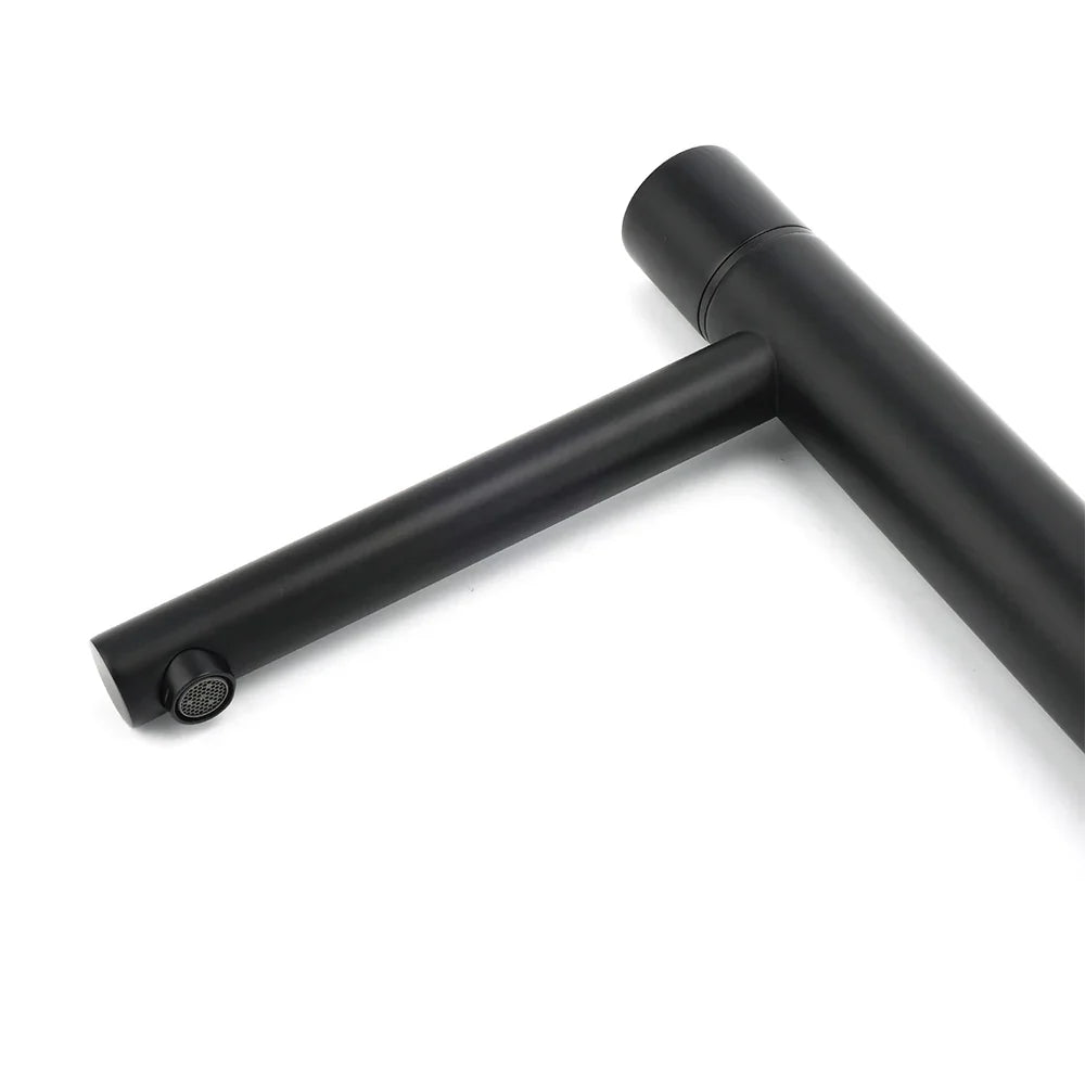 Cheston Matt Black Basin Mixer Tap 5‑Star WELS Brass WaterMark Certified