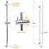 Strong Brass Chrome Round 850mm Long Sliding Rail Bar Holder For Handheld Shower