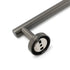 Gun Metal Stainless Steel 600mm Single Towel Rack Rail Holder Round Hanger Bar
