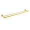 Brushed Gold 600mm Long Double Towel Rack Rail Holder Bar Round Stainless Steel