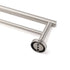 Brushed Nickel 750mm Double Towel Rack Rail Holder Round Hanger Bar Wall Mounted