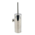 Polished Chrome Silver Round Toilet Brush Wall Mount Holder Cup Stainless Steel
