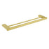 Square SUS Double Towel Rail Rack 600mm Brushed Gold Hanger Holder Bar Bathroom