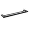 Matt Black Cubic Square 600mm Double Towel Rail Rack Hanger Holder Bar Wall Kit