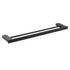 Matt Black Cubic Square 600mm Double Towel Rail Rack Hanger Holder Bar Wall Kit