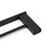 Matt Black Cubic Square 600mm Double Towel Rail Rack Hanger Holder Bar Wall Kit