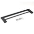 Matt Black Cubic Square 600mm Double Towel Rail Rack Hanger Holder Bar Wall Kit