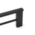Matt Black Cubic Square 600mm Double Towel Rail Rack Hanger Holder Bar Wall Kit