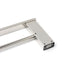 Bathroom Polish Chrome Square Towel Rail Rack 600mm Double Hanger Holder Bar