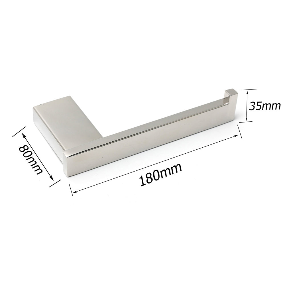 Polished Chrome Square Toilet Paper Roll Tissue Roll Holder Wall Mounted Hook