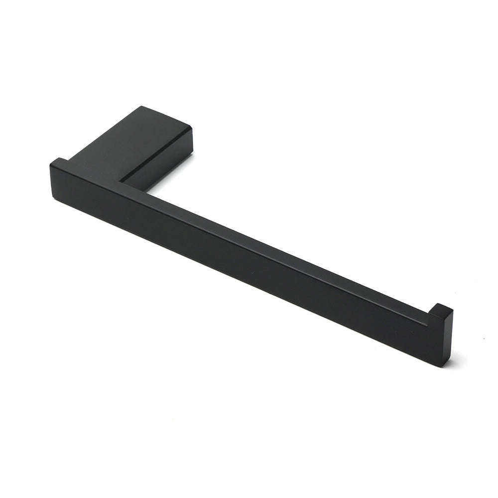 Bathroom Matt Black Stainless Steel Square Towel Rack Clothes Wall Mount Holder