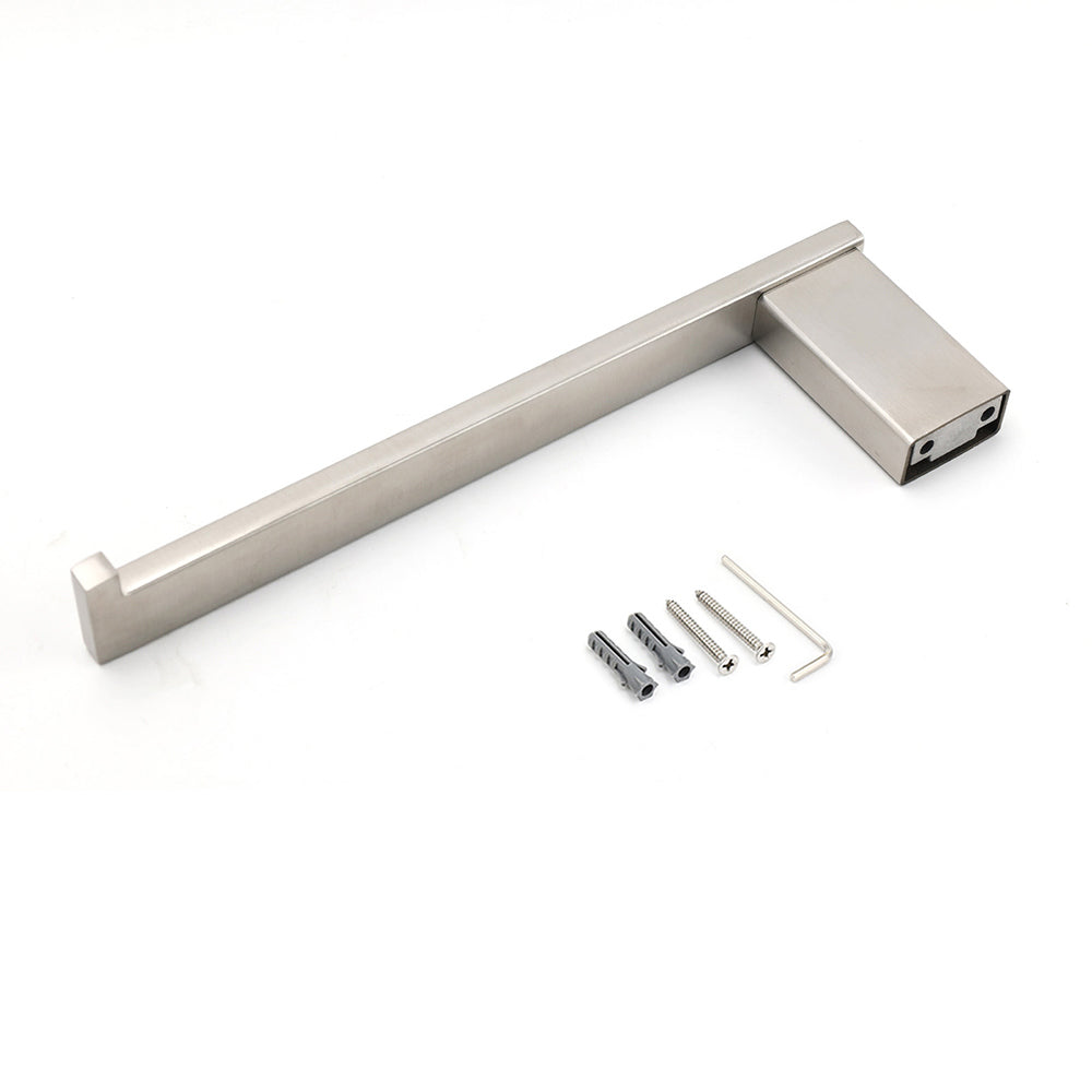 Brushed Nickel Bathroom Cubic Square Towel Rack Clothes Wall Mounted Holder Kit