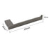 Gun Metal 304 Stainless Steel Square Towel Holder Rack Clothes Hook Kit Bathroom