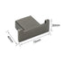 Gun Metal Square Robe Hook Clothes Towel Rack Holder Wall Mounted Double Hanger