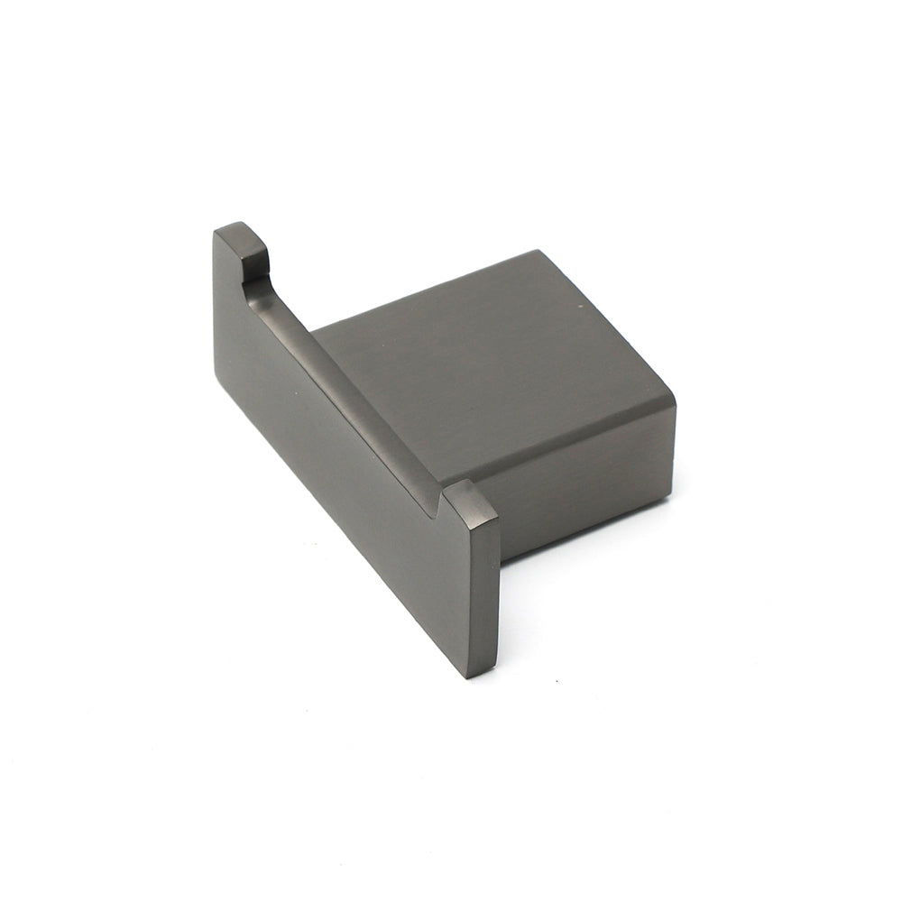Gun Metal Square Robe Hook Clothes Towel Rack Holder Wall Mounted Double Hanger