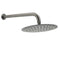WELS Gun Metal Round 10" Rain Shower Head 400mm Straight Wall Mounted Arm Bath Set