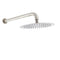 WELS Brushed Nickel Round 10" Rain Shower Head Straight Wall Mount Arm Mixer Set