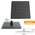 Matt Black Square 8" Rainfall Shower Head & 400mm Brass Straight Wall Mount Arm Set