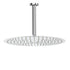 WELS Chrome Large 16" Round Rain Shower Head 300mm Ceiling Dropper Extension Arm Set