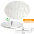 WELS Chrome Large 16" Round Rain Shower Head 300mm Ceiling Dropper Extension Arm Set