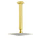 WELS Brushed Gold Square 8" Rain Shower Head 300mm Brass Ceiling Dropper Arm Set
