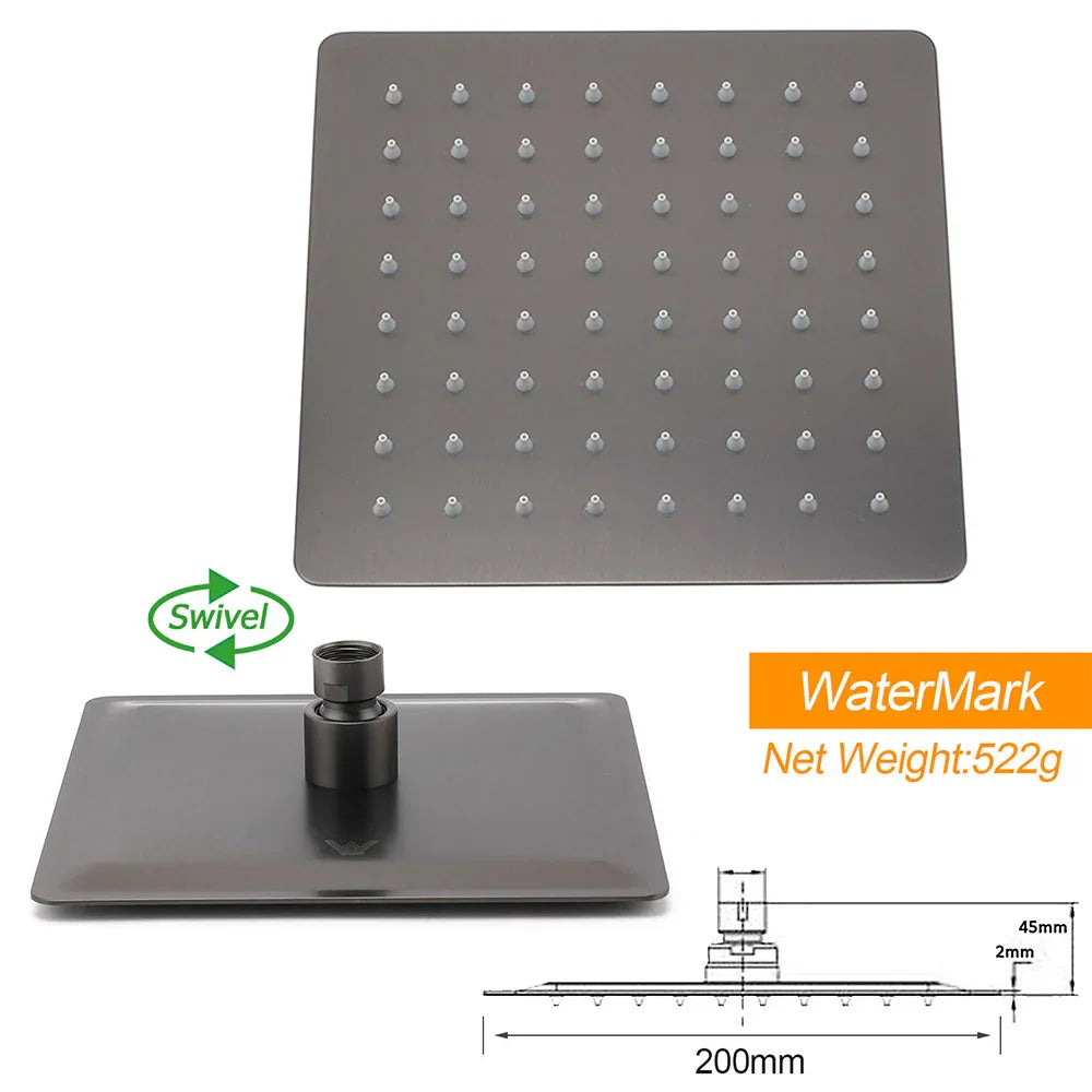 Gun Metal Square 8