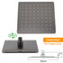 Gun Metal Square 8" Rainfall Shower Head 300mm Ceiling Dropper Arm Bath Set WELS