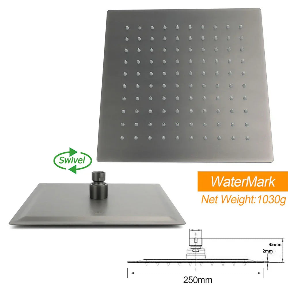 Gun Metal Square 10