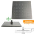 Gun Metal Square 10" Rainfall Shower Head 300mm Ceiling Dropper Arm Bath Set WELS