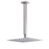 Brushed Nickel Square 10" Rain Shower Head 300mm Brass Ceiling Dropper Arm Set